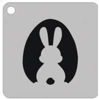 Schminksjabloon paasei konijn