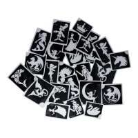 Glittertattoo stencil set Fairytale