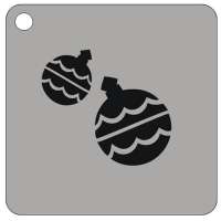 Schminksjabloon vrolijke Kerstbal