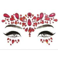 Face Jewel Lady in red