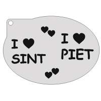 Schminksjabloon I love Sint&Piet