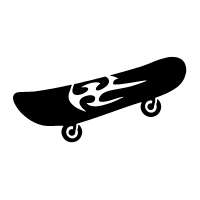 Glitter tattoo Skateboard