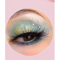 Silver Pearl Round collection Face Jewels