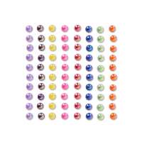 Schminkdecoratie stickers Rainbow 6mm, 80 stuks