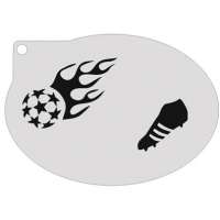 Schminksjabloon voetbalschoen bal