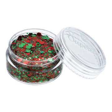 Waxcream Chunky Glitter Cream Red & Green