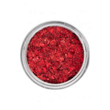 Chunky glitter cream coral red
