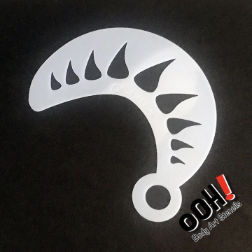 Monster Horn Wrap Ooh! - Facepaint Stencil