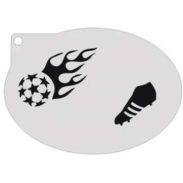 Schminksjabloon voetbalschoen bal