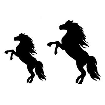 Duo stencil paard Galop
