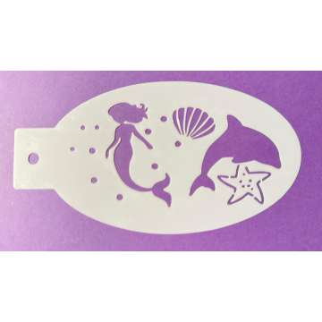 Sjabloon Mermaid with Dolphin