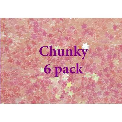 Superstar Chunky Glitter 6-pack