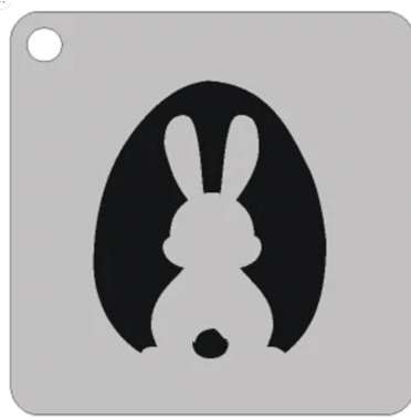 Schminksjabloon paasei konijn