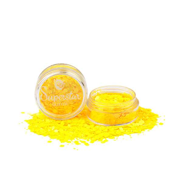 Yellow Fluorescent Chunky Glitter Mix