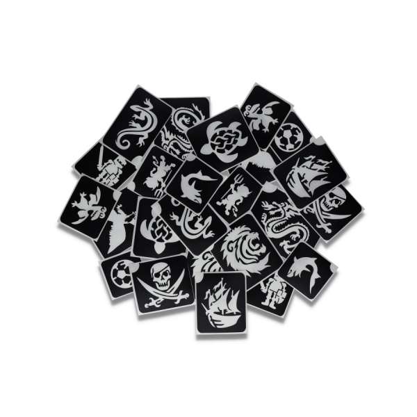 Glittertattoo stencil set Adventure