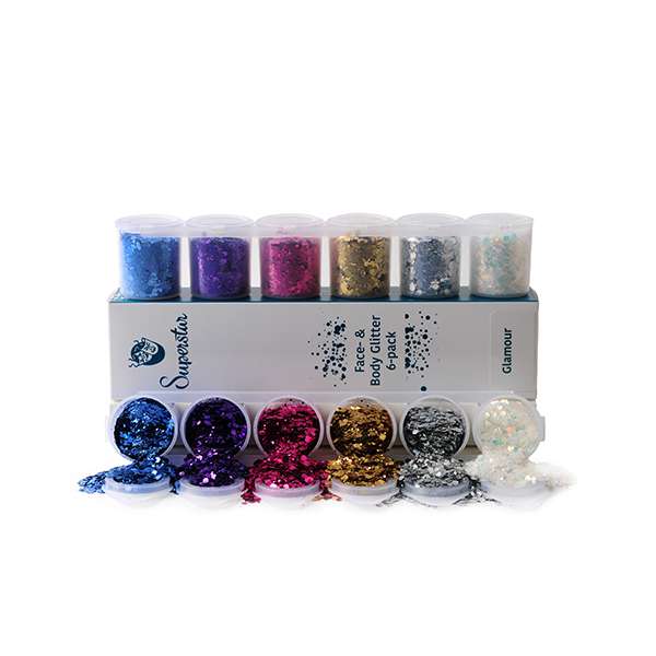 Glamour Chunky Glitter Mix 6-pack