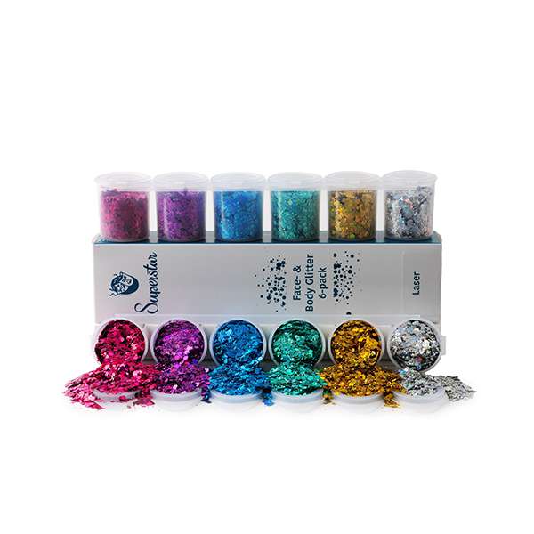 Laser Chunky Glitter Mix 6-pack
