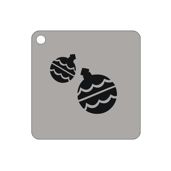 Schminksjabloon vrolijke Kerstbal