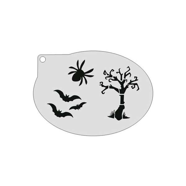 Schminksjabloon Scary Halloween