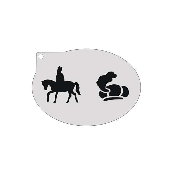 Schminksjabloon Paard en Pietenmuts