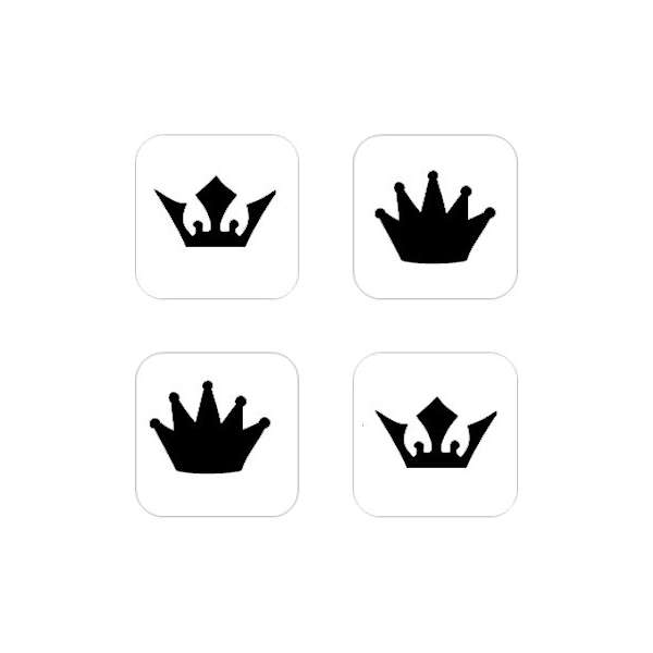 Glittertattoo 4 Tiny Crowns