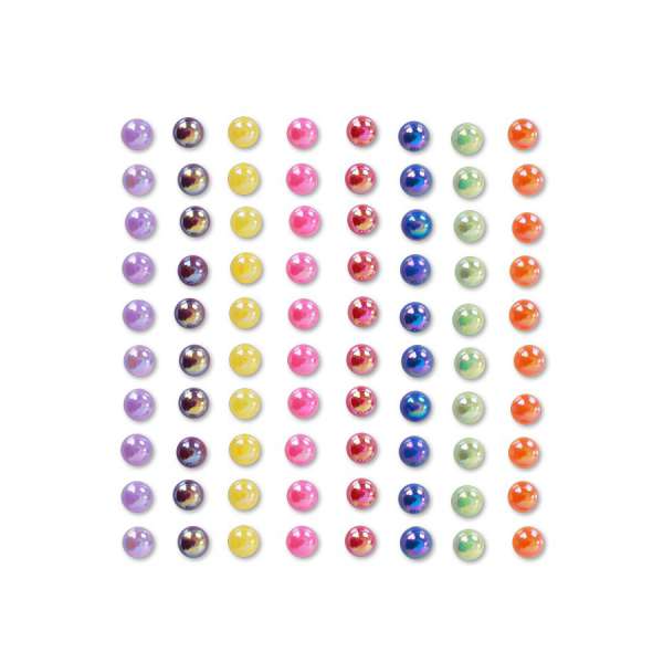 Schminkdecoratie stickers Rainbow 6mm, 80 stuks