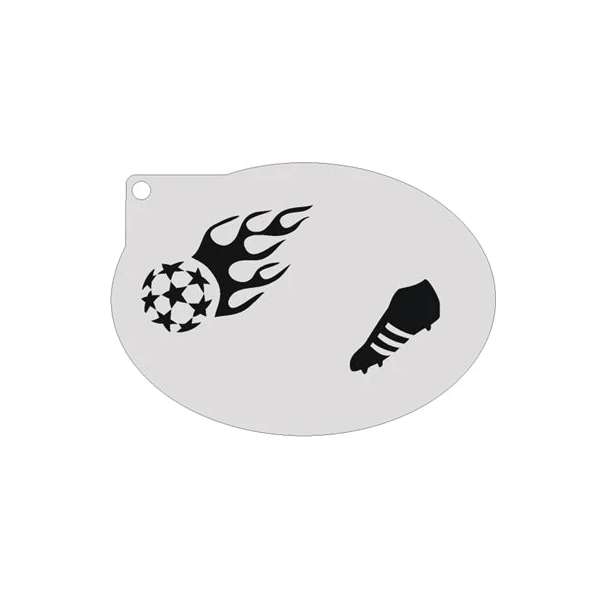 Schminksjabloon voetbalschoen bal
