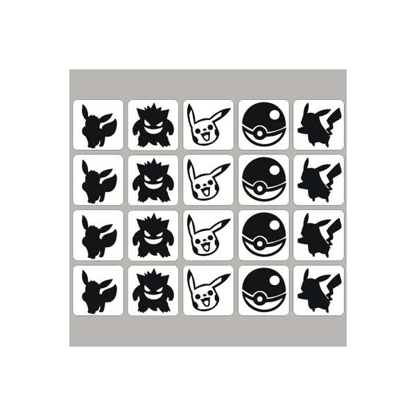 E8 NL Stencil set Pokemon