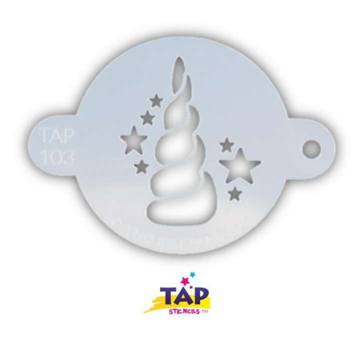 TAP Sjabloon Unicorn Horn with Stars