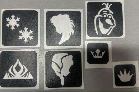 Glitter tattoo stencilset Frozen